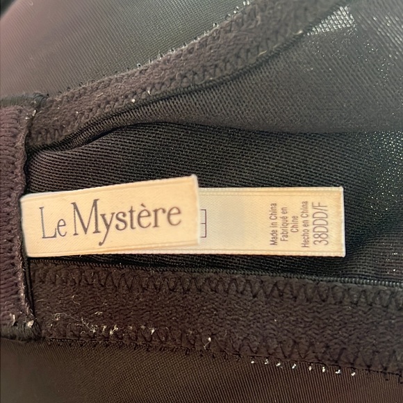LE MYSTÈRE Side Profile Smoothing Minimizer Bra - Black 38DDD/F - Picture 10 of 11